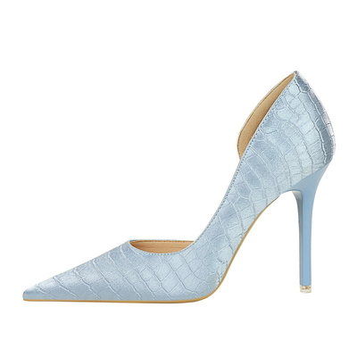 Retro Korean Fashion Heel Shoes 11CM High Heels with Waterproof Platform Satin