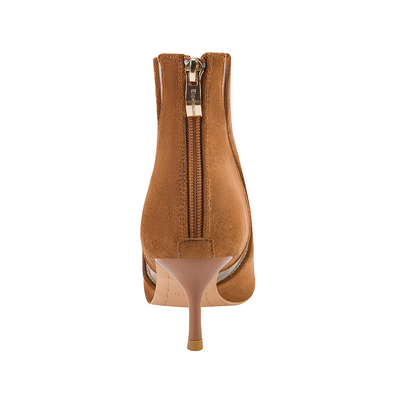 Fashionable Ankle High Heel Boots with 2.3 Inches Heel Height and Rubber Sole